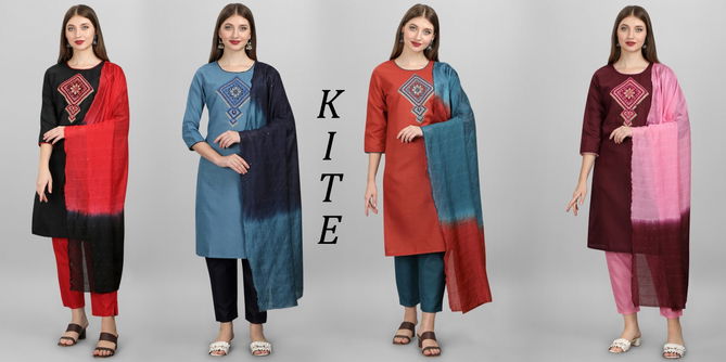 Tc Kite Cotton Designer Regular Wear Kurti Pant And Dupatta Collection